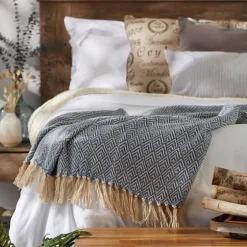 Stone Wash Diamond Fringe Throw-Kirkland's Home Best Sale