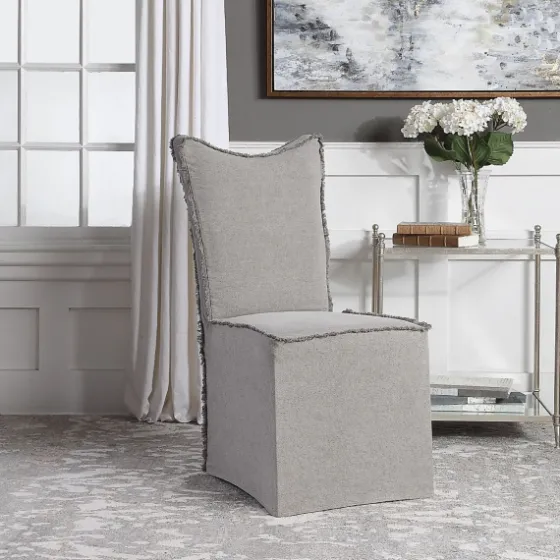 Stonewash Fringe Slipcover Dining Chairs, Set Of 2-Kirkland's Home Flash Sale
