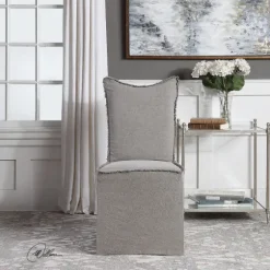 Stonewash Fringe Slipcover Dining Chairs, Set Of 2-Kirkland's Home Flash Sale