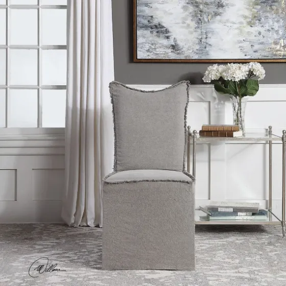 Stonewash Fringe Slipcover Dining Chairs, Set Of 2-Kirkland's Home Flash Sale