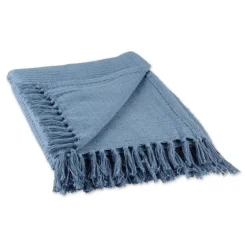 Stonewash Ribbed Fringe Throw-Kirkland's Home Cheap