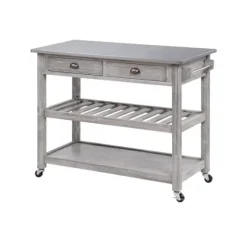Storm Sonoma Stainless Steel Top Kitchen Cart-Kirkland's Home Best