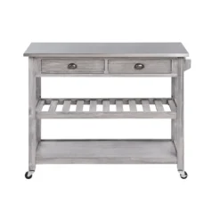 Storm Sonoma Stainless Steel Top Kitchen Cart-Kirkland's Home Best