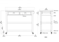 Storm Sonoma Stainless Steel Top Kitchen Cart-Kirkland's Home Best