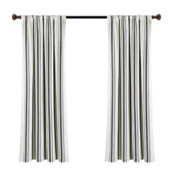 Stripe Farmhouse Curtain Panel Set, 63 In.-Kirkland's Home Outlet