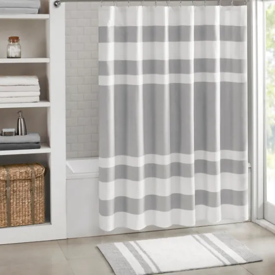Stripe Waffle Weave Shower Curtain-Kirkland's Home Shop