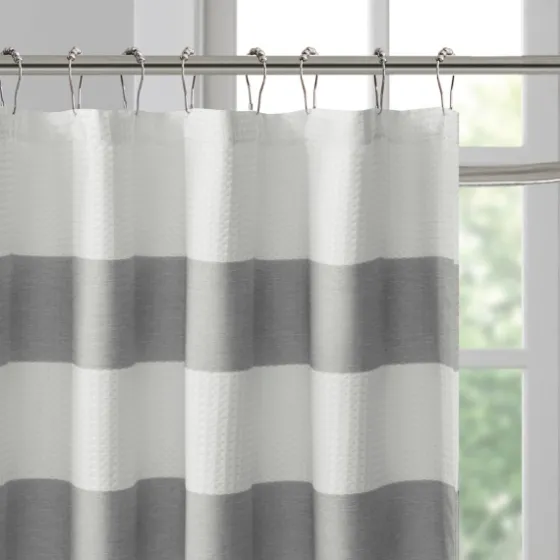 Stripe Waffle Weave Shower Curtain-Kirkland's Home Shop