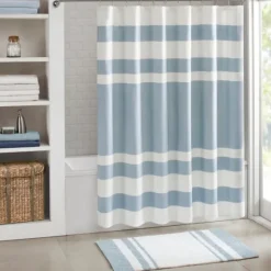 Stripe Waffle Weave Shower Curtain-Kirkland's Home Clearance