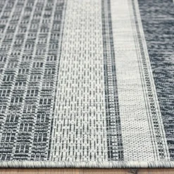 Stripe Weave Sun Shower Outdoor Area Rug, 7X9-Kirkland's Home New