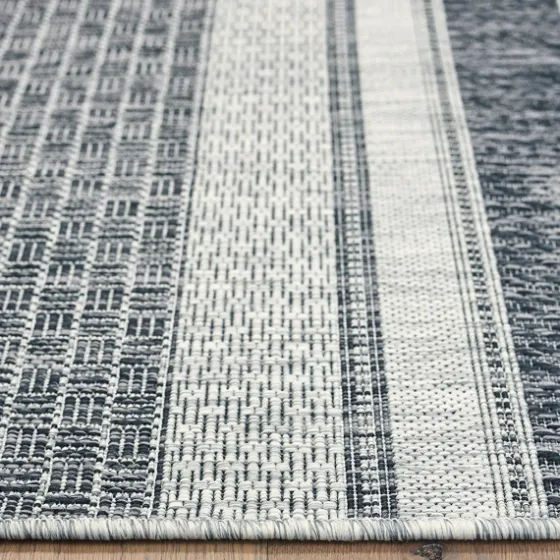 Stripe Weave Sun Shower Outdoor Area Rug, 7X9-Kirkland's Home New