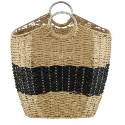 Striped Natural Seagrass Basket-Kirkland's Home Clearance