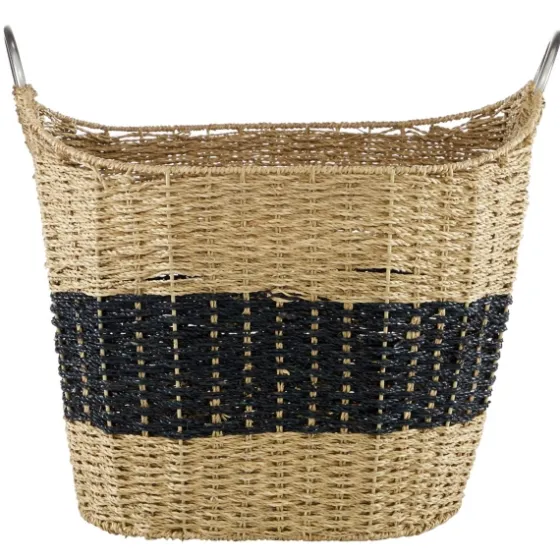 Striped Natural Seagrass Basket-Kirkland's Home Clearance