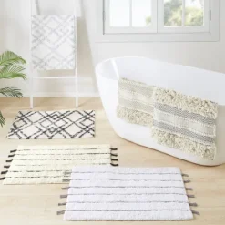 Striped Tassel Bath Mat-Kirkland's Home Shop