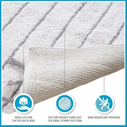 Striped Tassel Bath Mat-Kirkland's Home Shop