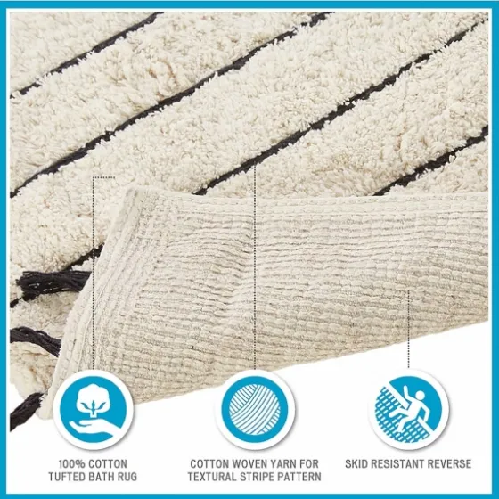 Striped Tassel Bath Mat-Kirkland's Home Store