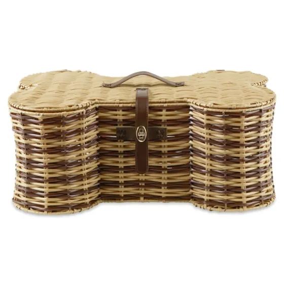 Striped Woven Bone Shaped Basket, 17 In.-Kirkland's Home Best