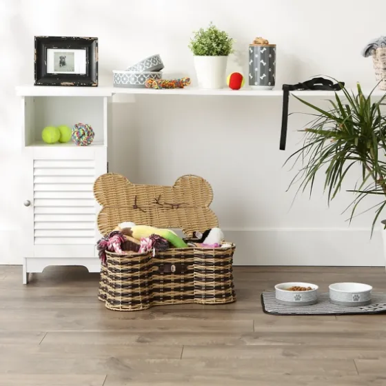 Striped Woven Bone Shaped Basket, 17 In.-Kirkland's Home Best