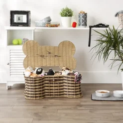 Striped Woven Bone Shaped Basket, 24 In.-Kirkland's Home Shop