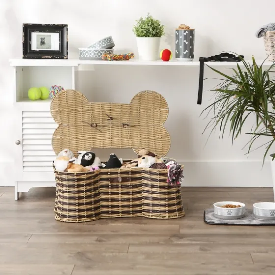 Striped Woven Bone Shaped Basket, 24 In.-Kirkland's Home Shop