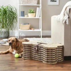 Striped Woven Bone Shaped Basket, 24 In.-Kirkland's Home Shop