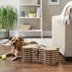 Striped Woven Bone Shaped Basket, 21 In.-Kirkland's Home Store