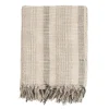 Stripes And Fringe Cream Throw Blanket-Kirkland's Home Store
