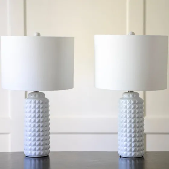Studded Ceramic Table Lamps, Set Of 2-Kirkland's Home Flash Sale