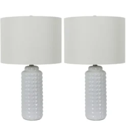 Studded Ceramic Table Lamps, Set Of 2-Kirkland's Home Flash Sale