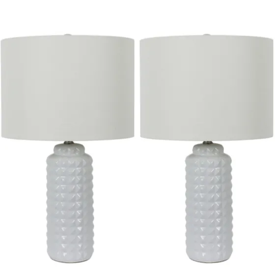 Studded Ceramic Table Lamps, Set Of 2-Kirkland's Home Flash Sale