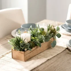 Succulent And Eucalyptus Centerpiece In Crate-Kirkland's Home Store