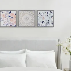 Summer Bliss Framed Art Prints, Set Of 3-Kirkland's Home Online