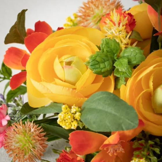 Summer Blooming Ranunculus Thistle Wreath-Kirkland's Home Flash Sale