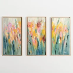 Summer Garden Framed Canvas Prints, Set Of 3-Kirkland's Home Best Sale