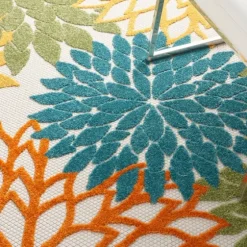 Summer Hues Floral Burst Outdoor Area Rug, 6X9-Kirkland's Home Online