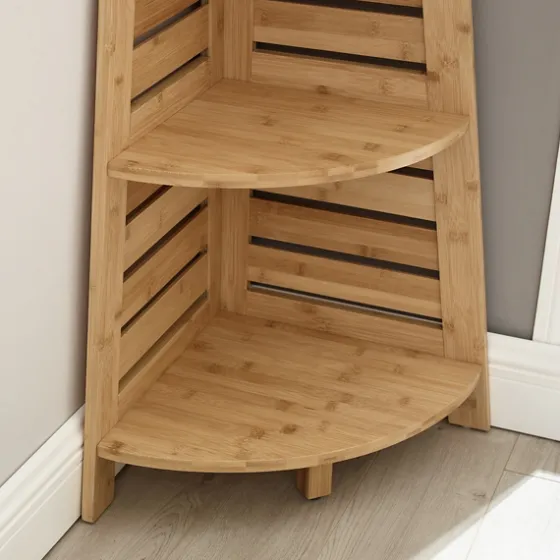 Sumter Bamboo Corner Shelf-Kirkland's Home Outlet