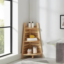 Sumter Bamboo Corner Shelf-Kirkland's Home Outlet