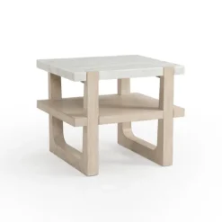 Sun Bleached Marble Top Accent Table-Kirkland's Home Flash Sale