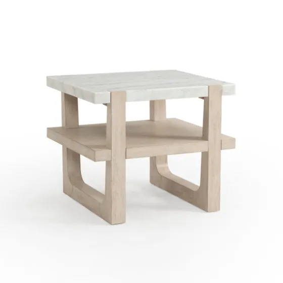 Sun Bleached Marble Top Accent Table-Kirkland's Home Flash Sale
