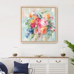Sun Drenched Bouquet Framed Canvas Art Print-Kirkland's Home Outlet