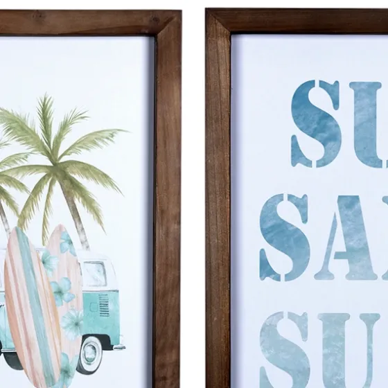 Sun Sand Surf 3-Pc. Coastal Wall Plaques-Kirkland's Home Store