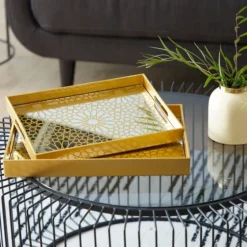 Sun Star 2-Pc. Mirrored Tray Set-Kirkland's Home Flash Sale