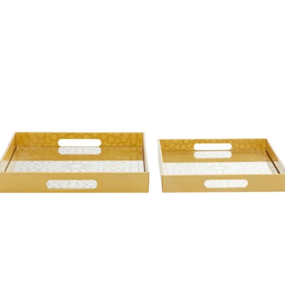 Sun Star 2-Pc. Mirrored Tray Set-Kirkland's Home Flash Sale