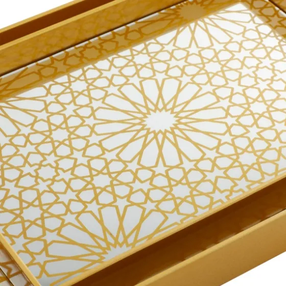 Sun Star 2-Pc. Mirrored Tray Set-Kirkland's Home Flash Sale