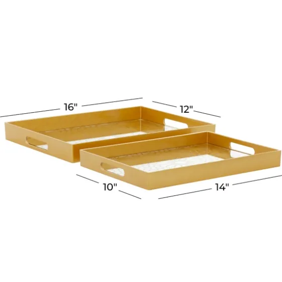 Sun Star 2-Pc. Mirrored Tray Set-Kirkland's Home Flash Sale