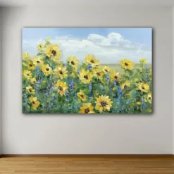 Sunflower Fields Forever Giclee Canvas Art Print-Kirkland's Home Hot