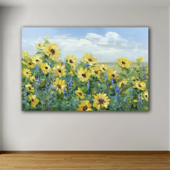 Sunflower Fields Forever Giclee Canvas Art Print-Kirkland's Home Hot