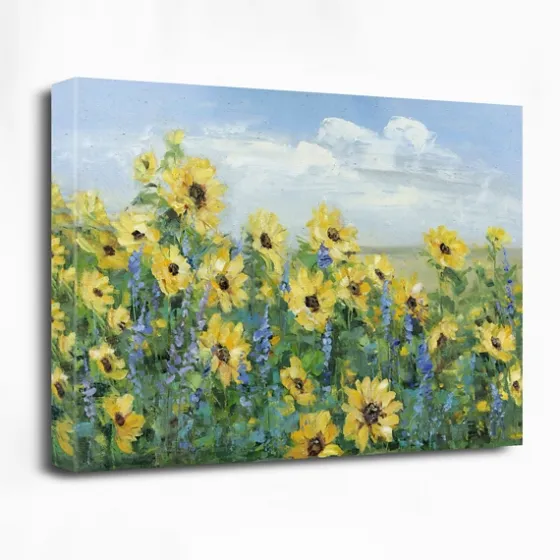 Sunflower Fields Forever Giclee Canvas Art Print-Kirkland's Home Hot