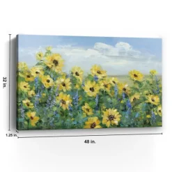 Sunflower Fields Forever Giclee Canvas Art Print-Kirkland's Home Hot