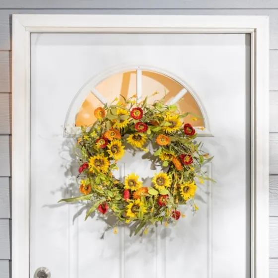 Sunflower Mixed Floral Wreath-Kirkland's Home Discount