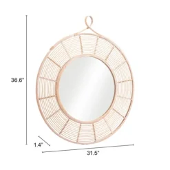 Sunlight Beam Woven Framed Mirror-Kirkland's Home New